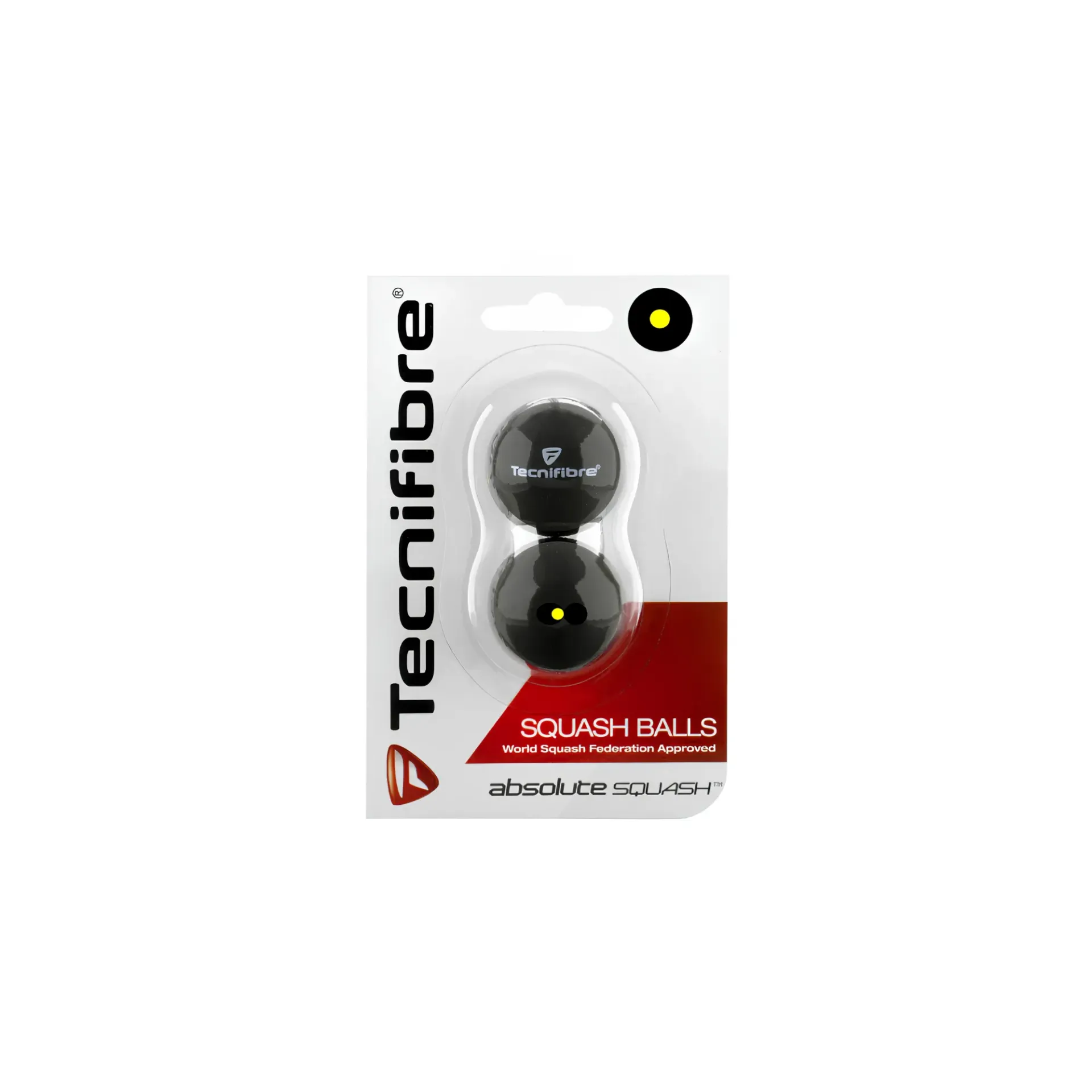 [1087-YELLOW-DOT] Tecnifibre Squash Balls (Yellow Dot)