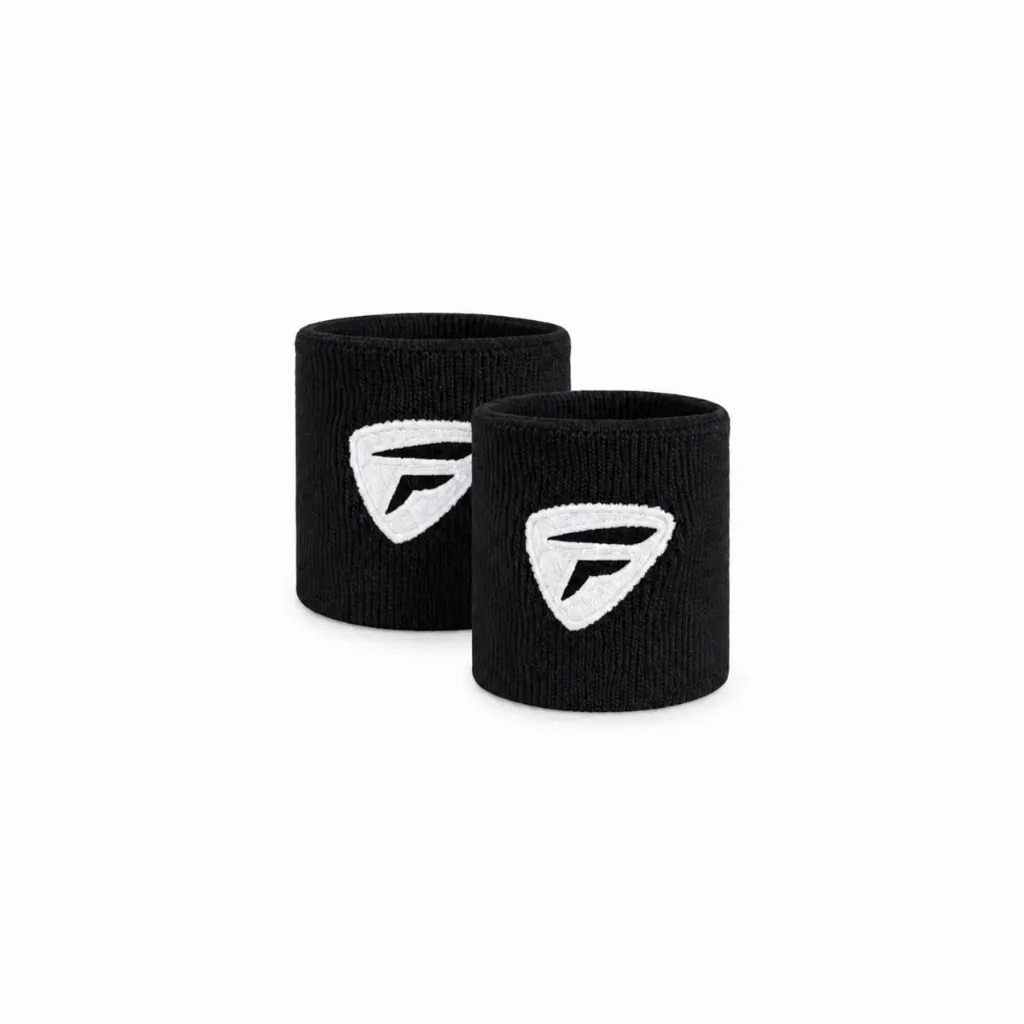 Tecnifibre Wristband 2-Pack (Main Colour - Black | Second Colour - White)
